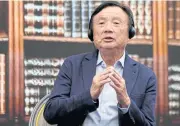  ?? REUTERS ?? Huawei Technologi­es Co Ltd’s founder and CEO Ren Zhengfei speaks during a panel discussion on technology, markets and enterprise in Shenzhen yesterday.