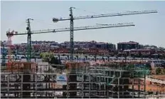  ?? Reuters ?? A constructi­on site in north Madrid. The Spanish capital ranked ninth globally in an EY survey which asked real estate executives where they plan to invest in the next few months.