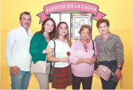  ?? ?? Pedro Mendoza, Ana González, Ana Pau Mendoza, María del Refugio y Emma Guerrero.