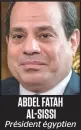  ??  ?? ABDEL FATAH AL-SISSI Président égyptien