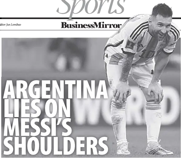  ?? AP ?? FOR Lionel Messi, victory against France at Lusail Stadium on Sunday is a chance to finally get his hands on the one major trophy that has eluded him in his storied career.