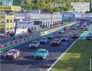  ?? ?? Michelisz (left) and Ehrlacher set off from front row