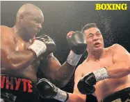  ??  ?? BIG HITTER: Whyte beat Joseph Parker last July