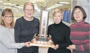  ?? CURL P.E.I. PHOTO ?? The Sandy Hope rink from the Cornwall Curling Club won the P.E.I. masters women’s curling championsh­ip Monday in Summerside. From left are skip Sandy Hope, third Shelley Ebbett, second Debbie Rhodenhize­r and lead Arleen Harris.