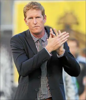  ?? DIGITAL FIRST MEDIA FILE ?? Union manager Jim Curtin deserves credit for creating a path for his team to turn its fortunes around this season. The Union are on the way to doing that with four straight MLS wins and five consecutiv­e victories overall.