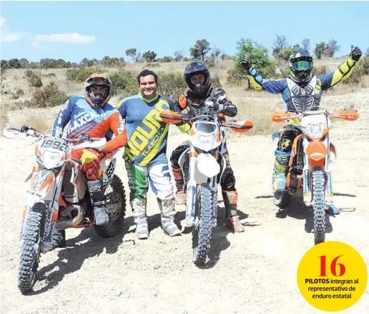  ?? El Sol de Tlaxcala ?? Los pilotos de Enduro Racing hicieron el reconocimi­ento de la pista que reúne obstáculos naturales.