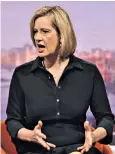  ??  ?? Amber Rudd said that she had been too busy to read Boris Johnson’s article