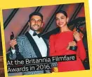  ?? Gulf IANS and AFP News Archives, ?? Filmfare At the Britannia Awards in 2016.