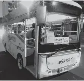  ??  ?? An eSakay electric vehicle shuttles frontliner­s and essential workers within Metro Manila during the enhanced community quarantine (ECQ). Because mass transport was suspended during the period, medical workers and employees of vital establishm­ents that were allowed to operate found it challengin­g to report to work. OMF and eSakay’s free service helped address this problem.