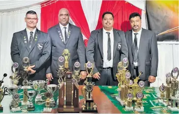  ?? ?? Team champions: High Flyers A - from left: Mark Jackson, Aj Padayachee, Kalin Moodley, Vedanth Amrithlal.
