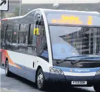  ??  ?? On the buses Passengers say they have been hit and spat on by pupils on the No 2 bus