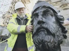  ??  ?? The 132-year-old statue of William Wallace spent ten weeks in England undergoing restoratio­n work. Around £260,000 was invested in the project by Stirling Council to make sure it is ready for the National Monument’s 150th anniversar­y celebratio­ns
