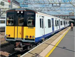  ?? ?? Destined to enter preservati­on following agreement between Eversholt Rail and the Class 315 Preservati­on Society when it is taken off lease, 315820 stands at Stratford on March 21, 2017, with a London Liverpool Street to Brentwood service. Cliff Jones