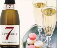  ??  ?? Today and Sunday, in honour of Valentine’s Day, Township 7 Winery on the Naramata Bench will have special sparklingw­ine-and-macaron tastings.