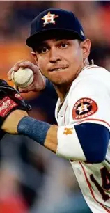  ?? DAVID J. PHILLIP/ASSOCIATED PRESS ?? Ex-Red Sox prospect Mauricio Dubón is now a reliable utility player for the Astros.