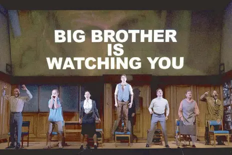  ??  ?? Robert Icke and Duncan Macmillan brings George Orwell’s 1984 to the stage. “The entire Cambridge Analytica scandal, that is 1984. It’s exactly that. When you think about ‘Big brother is watching,’ it’s not about government surveillan­ce; it’s Facebook...