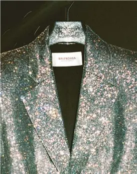  ?? MAXIME LA/THE NEW YORK TIMES ?? A blazer is seen July 8 at Balenciaga’s couture store in Paris.