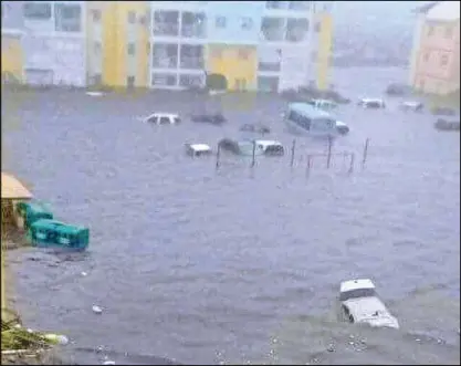  ?? REUTERS ?? Photo shows a view of the aftermath of Hurricane Irma on the Caribbean island of St. Martin on Thursday.