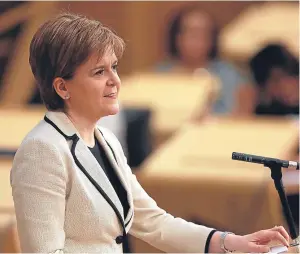  ?? Picture: Andrew Cowan. ?? Scotland’s First Minister, Nicola Sturgeon.