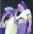  ??  ?? Sofi Tukker’s Tucker Halpern and Sophie Hawley-weld.