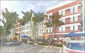  ?? 3 LEAF HOLDINGS photo ?? A rendering shows the proposed Hale O Piikea housing project. Developer ‘Ikenakea Developmen­t LLC in partnershi­p with Hawaiian Community Developmen­t Board and 3 Leaf Holdings is proposing the mixed-use project with three phases in Kihei.