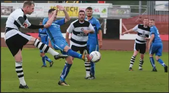  ??  ?? Paddy Cullen, top, and Stevie Dymock, above, both got in on the scoring act for Ashfield in their friendly victory over Kilsyth Rangers at the weekend. Pictures: Stewart Attwood