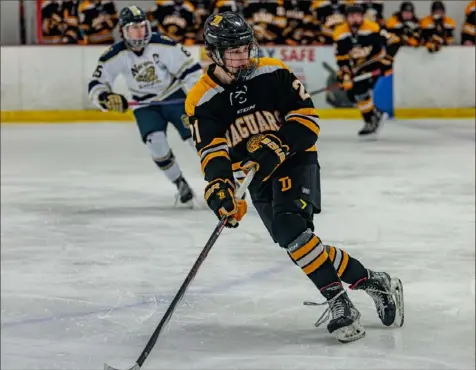  ?? JJ LaBella/For the Post-Gazette ?? Thomas Jefferson’s Jake Stock was the third-leading scorer in PIHL Class 2A during the regular season and is one of the reasons the Jaguars could win a title.