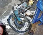 ?? ?? Victim...Sophia Duarte and burned converted e-bike