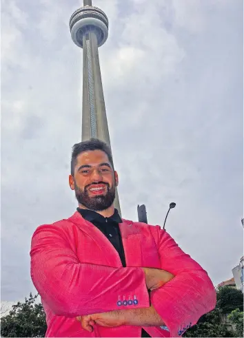  ?? JOHN KRYK ?? NFL offensive lineman Laurent Duvernay-Tardif says he worked an extra Saturday shift at a Quebec hospital so he could visit Toronto on Monday and give a speech in support of his charitable foundation.