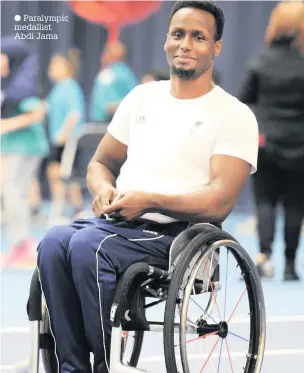  ??  ?? Paralympic medallist Abdi Jama