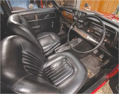  ??  ?? When new in 1970 the Viva's faux wood decorating the dashboard and glove box lid was considered a very stylish touch and was much admired in the showroom. The interior on this rare example is in remarkable good condition.