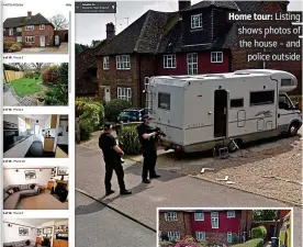  ??  ?? Home tour: Listing shows photos of the house – and police outside