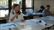  ??  ?? La maire Blandine Monier a répondu aux interrogat­ions de l’opposition.