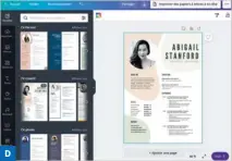 ??  ?? La catégorie CV des modèles Canva comporte de nombreux CV. Nous choisisson­s un modèle de CV créatif pour la suite de cet article.