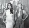  ?? MARIO ANZUONI • REUTERS ?? Cast members Idina Menzel (left) and Kristen Bell pose at the premiere for the film Frozen II in Los Angeles.