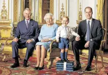  ?? Associated Press file photo ?? The first photo of Britain’s Queen Elizabeth with, from left, Princes Charles, George and William, was released in 2016.