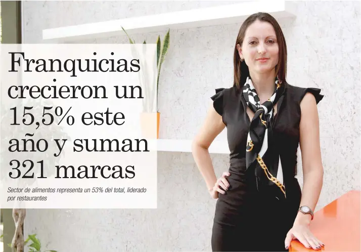  ?? “El sector de franquicia­s creció este año y muchos empresario­s recibieron capacitaci­ones”, dijo Karol Fallas, directora del Centro Nacional de Franquicia­s de la Cámara de Comercio de Costa Rica. Archivo/La República ??