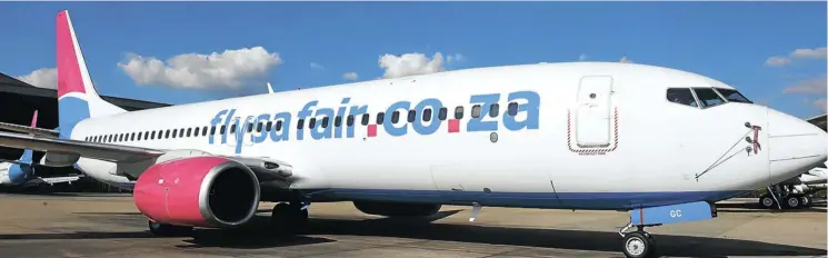  ?? Picture: Freddy Mavunda ?? FlySafair’s Kirby Gordon says though holiday periods offer some relief to local airlines with increased domestic travel, ‘the overall situation is not great at all’ with all airlines operating at reduced capacity.