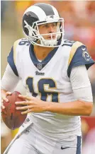  ?? ASSOCIATED PRESS FILE PHOTOS ?? Rams quarterbac­k Jared Goff, left, had a career-best 145.8 passer rating last week. Cowboys quarterbac­k Dak Prescott was the NFL Offensive Rookie of the Year in 2016.