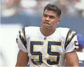  ?? 2001 PHOTO BY ROBERT HANASHIRO, USA TODAY SPORTS ?? A brain study after his death found that Hall of Fame linebacker Junior Seau, who committed suicide in 2012, suffered from CTE.