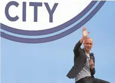  ?? ?? Pep Guardiola at his unveiling as Manchester City manager in July 2016