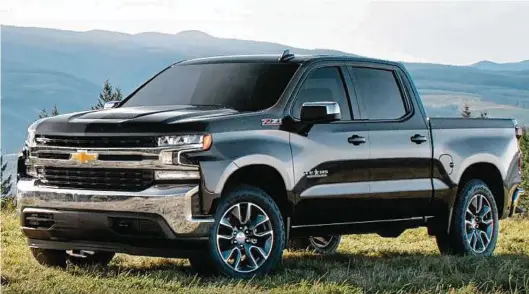  ?? Photos courtesy of Chevrolet ?? From the responsive­ness of the 2.7L Turbo to the powerfully advanced 6.2L V8, there is no shortage of engine options for the Silverado to tackle just about any job. Shown is the new 2022 Silverado LTD Texas Edition.