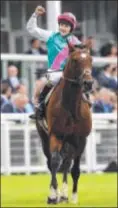  ??  ?? Tom Queally aboard Frankel.