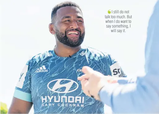  ?? PHOTO: GETTY IMAGES ?? Happy in his work . . . Crusaders and Otago prop George Bower speaks to media.