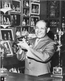  ?? Courtesy photo ?? (1) Notorious mobster Benjamin “Bugsy” Siegel secretly lived on Arcadia Street in Newhall during the 1940s. (2) Newhall’s Rene Bond was the most famous porn star in the world. She was a sweet girl growing up here, and lost her way in drugs and alcohol, dying at 45. (3) Bobby Batugo was one of the top bartenders on Earth and served thousands at the old Tip’s restaurant and bar. People thought they were having conversati­ons with him. They weren’t. He didn’t speak English.