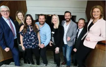  ??  ?? Barry O’Dowd, Manager, Emerging Business Division, IDA Ireland, Sallyann Hynes, Project Executive, Emerging Business, IDA Ireland, Alina Gertsberg, Strategic Business Manager, Live Tiles, Karl Redenbach, Co-Founder & CEO, LiveTiles, Elaine Murphy,...