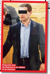  ?? ?? Prokurator chce dla Wojciecha S. ps. Wojtas 25 lat więzienia