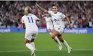  ?? Photograph: Dylan Martinez/Reuters ?? England’s Georgia Stanway celebrates scoring her stunning winner against Spain