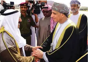  ?? – ONA ?? WARM SEND-OFF: HH Sheikh Sabah Al Ahmed Al Jabir Al Sabah, Emir of Kuwait was seen-off by HH Sayyid Fahd bin Mahmoud Al Said, Deputy Prime Minister for the Council of Ministers.