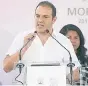  ??  ?? Mensaje.El gobernador Cuauhtémoc Blanco dijo que los “criminales liberados” pueden ser los causantes de la violencia en el estado.